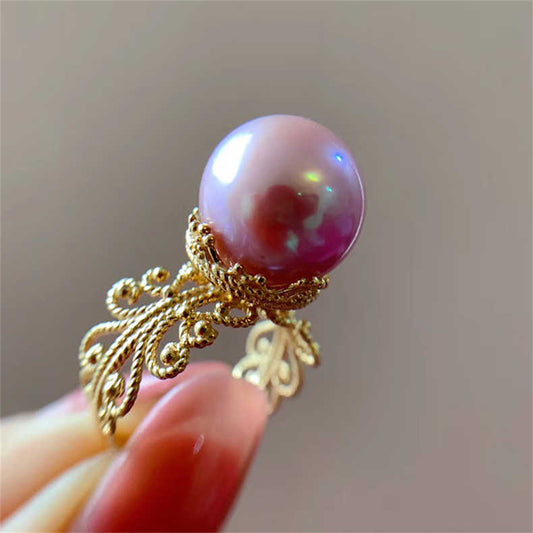 Royal Star Purple Pearl Ring