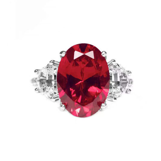 Oval Ruby Sapphire Ring