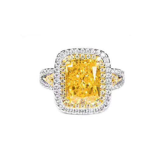 Spring Flowers and Autumn Fruits Yellow Diamond Ring