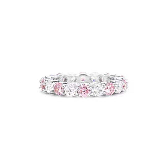 Floral Pink Diamond Ring