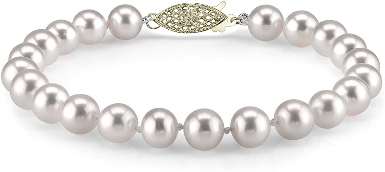 THE PEARL SOURCE White Freshwater Pearl Bracelet for Women